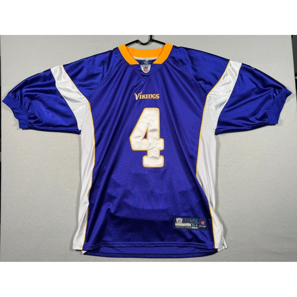 Brett Favre Minnesota Vikings Onfield Reebok Purple Jersey #4 - Size 54 - Poly